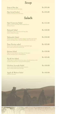 Parthas Cafe menu 1