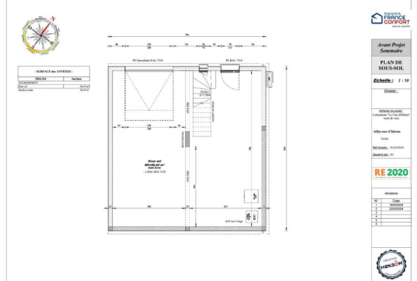  Vente Terrain + Maison - Terrain : 334m² - Maison : 101m² à Allèves (74540) 