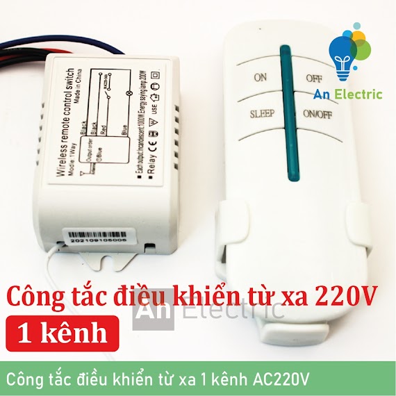 Công Tắc Điều Khiển Từ Xa 1 Kênh Điều Khiển Đèn, Quạt, Thiết Bị Điện – Mẫu Có Hẹn Giờ Tắt