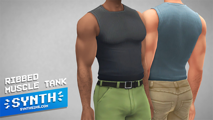 Ribbed Muscle Tank / Sims 4 CC