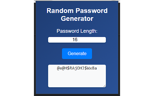 Random Password Generator