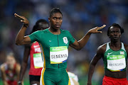 Caster Semenya of South Africa reacts after winning gold in the Women's 800 meter Final on Day 15 of the Rio 2016 Olympic Games at the Olympic Stadium on August 20, 2016 in Rio de Janeiro, Brazil.  (Photo by Cameron Spencer/Getty Images)