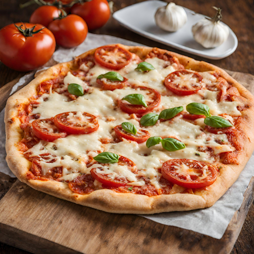 Tomato Garlic Cheese Pizza