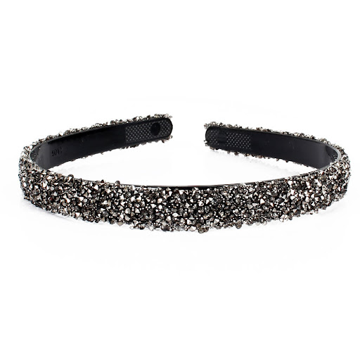 Title 7, Halve cirkel retro gekleurde diamant haarband, ...