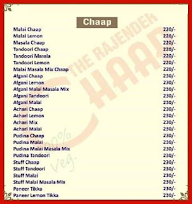 The Rajender Chaap menu 3