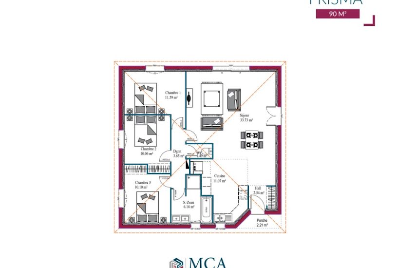  Vente Terrain + Maison - Terrain : 372m² - Maison : 90m² à Heugas (40180) 