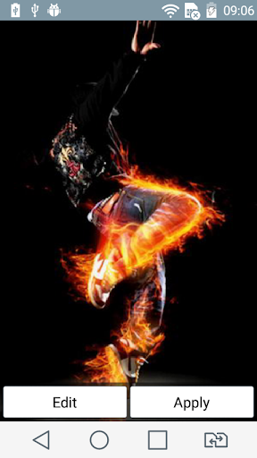 Dancer in fire live wallpaper