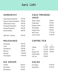 Aara Cafe menu 2