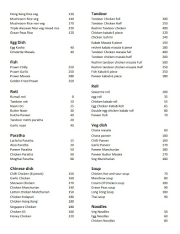 Kalyani Foodies menu 