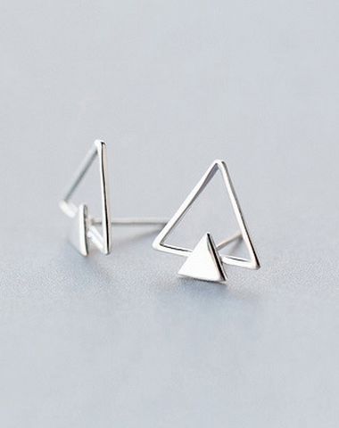Damen Dreieck Ohrringe, minimalisti - 0