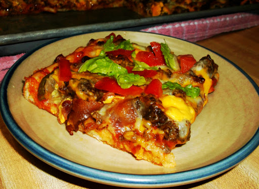 Deluxe Bacon Cheeseburger Sheet Pan Pizza