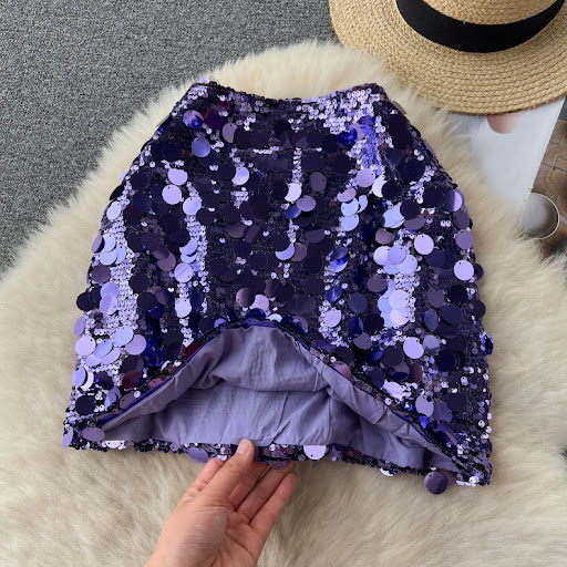 Title 17, Fashionable Sequin High Waisted Slimming Skirt,...