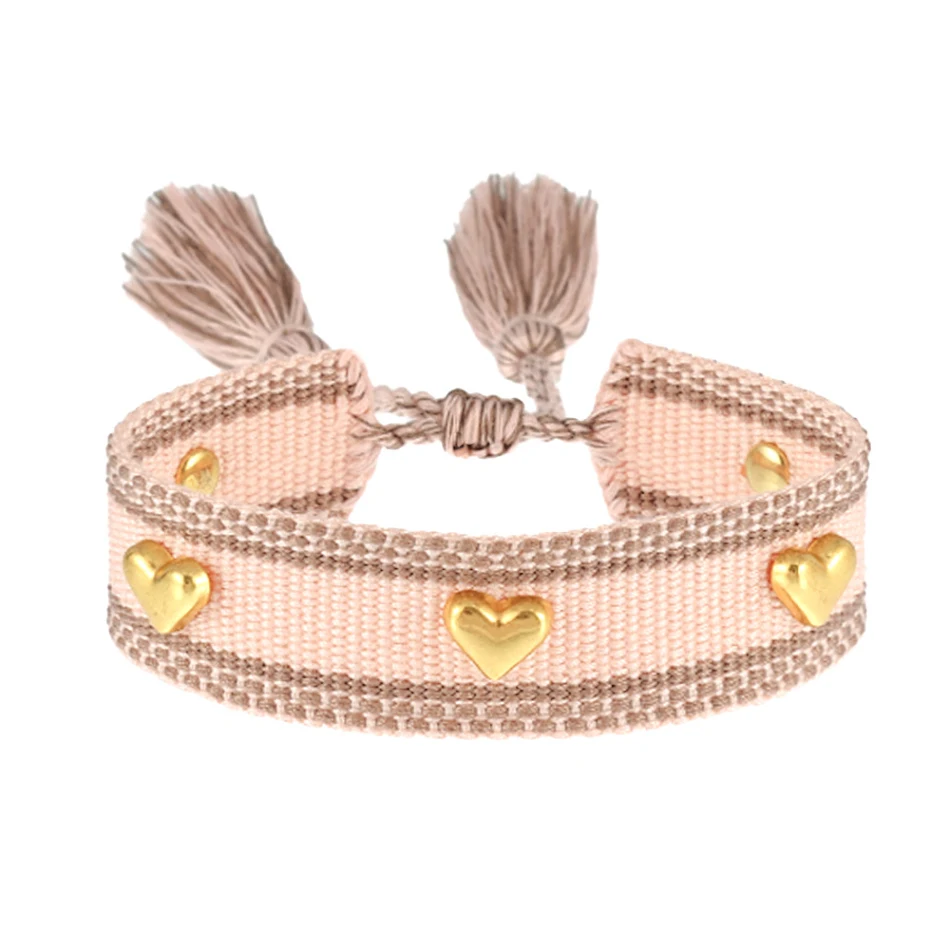 Bracelet Love Metal tissé à la main, assorti à tout. Un accessoire élégant et polyvalent pour toutes les occasions, rehaussez votre style.