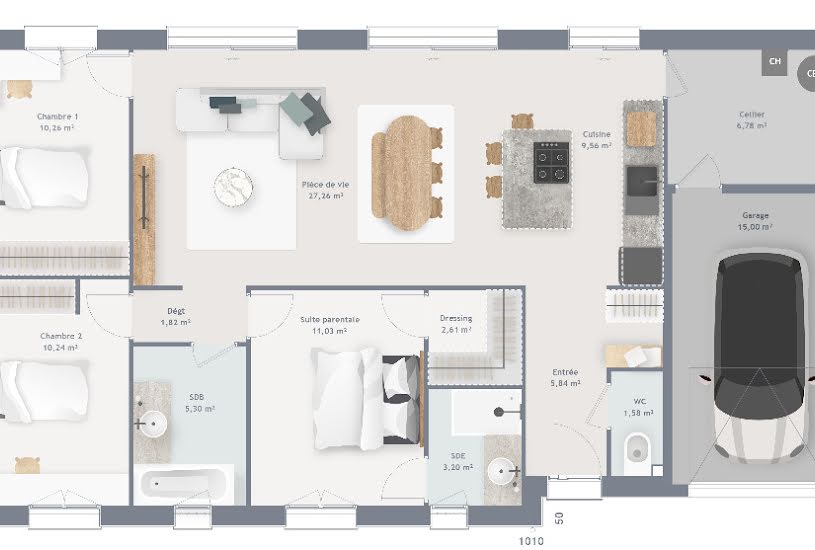  Vente Terrain + Maison - Terrain : 645m² - Maison : 95m² à Senlis (60300) 