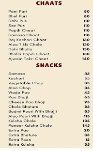 Deli Chats and Sweets menu 1