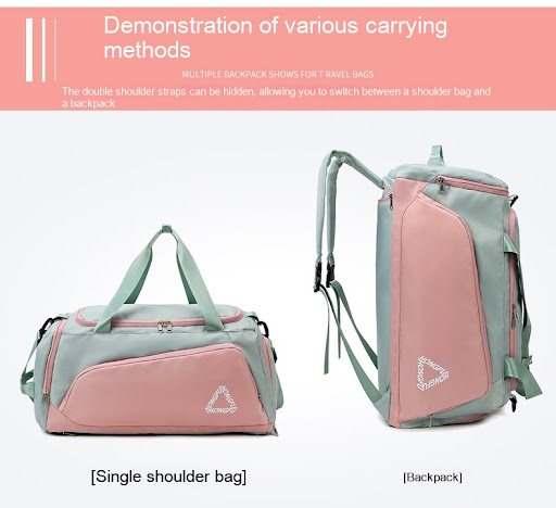 Title 15, Dry Wet Separation Backpack Portable Large Capa...