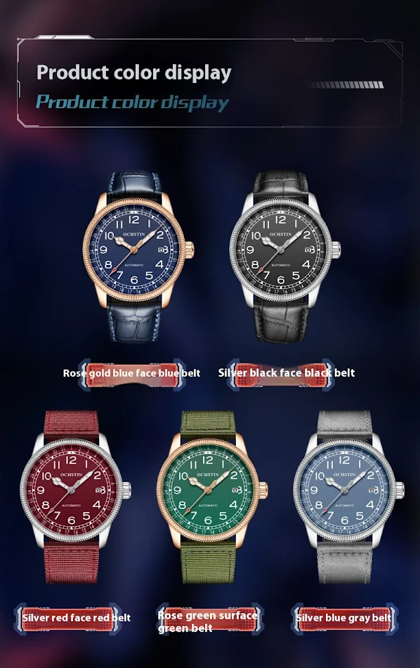 Relógio mecânico automático clássico masculino. Desfrute da elegância atemporal e da precisão. O relógio de pulso perfeito para o homem moderno e sofisticado.