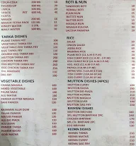 Hotel Sathi menu 2