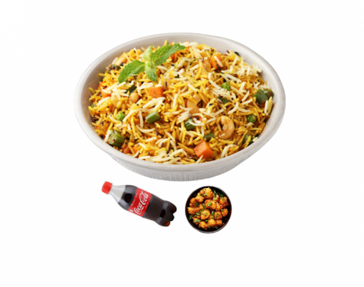 Veg Biryani + Gobi Manchurian + Coke 200 Ml