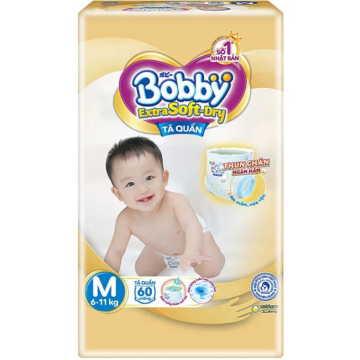 Tã quần Bobby Extra Soft Dry M60