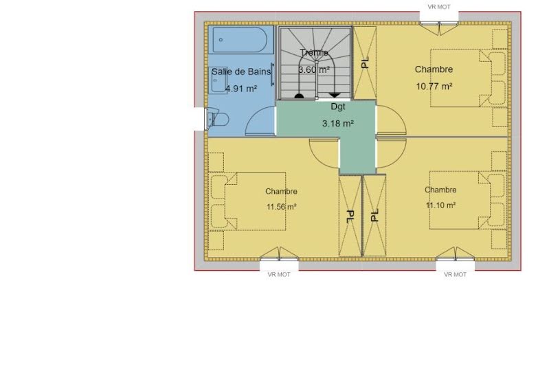  Vente Terrain + Maison - Terrain : 470m² - Maison : 83m² à Étoile-sur-Rhône (26800) 