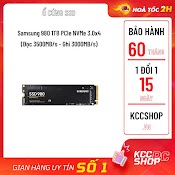 Ổ Cứng Ssd Samsung 980 1Tb Pcie Nvme 3.0X4 (Đọc 3500Mb/S - Ghi 3000Mb/S) - (Mz - V8V1T0Bw)