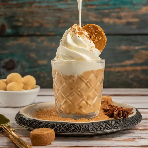 Lotus Biscoff Thick Shake [450 Ml, Mason Jar]