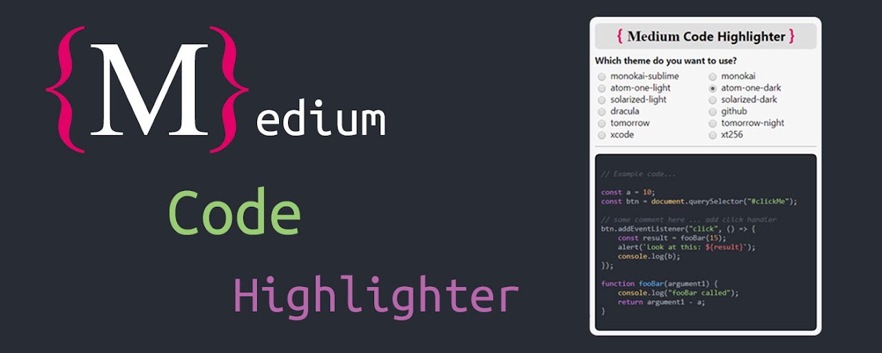 Medium Code Highlighter Preview image 2