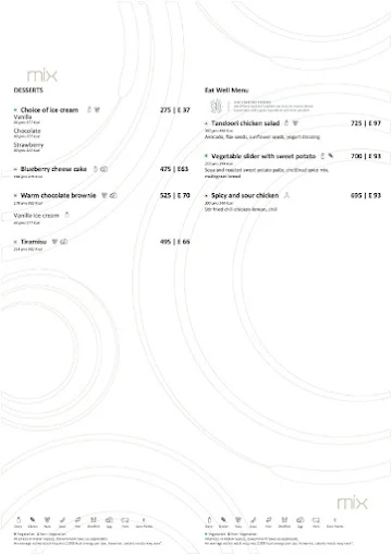 Mix - The Westin menu 