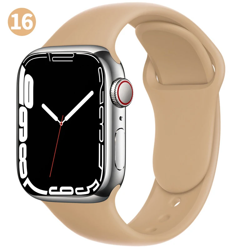 Bracelet de montre en silicone monochrome simple et tendance. Confortable, durable, résistant à l'eau pour un style sobre et élégant au quotidien.