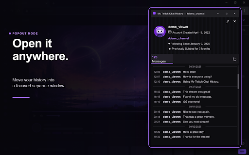 My Twitch Chat History screenshot 3