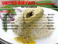 United Biryani menu 1