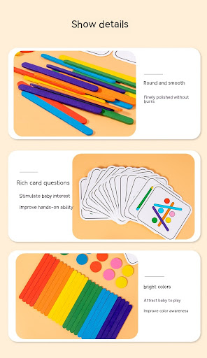 Title 22, Rainbow Stick Early Education Thinking Puzzle T...