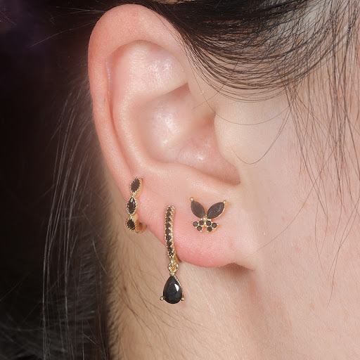 Title 11, Water Drop Ear Studs Geometric Horse Eye Zircon...