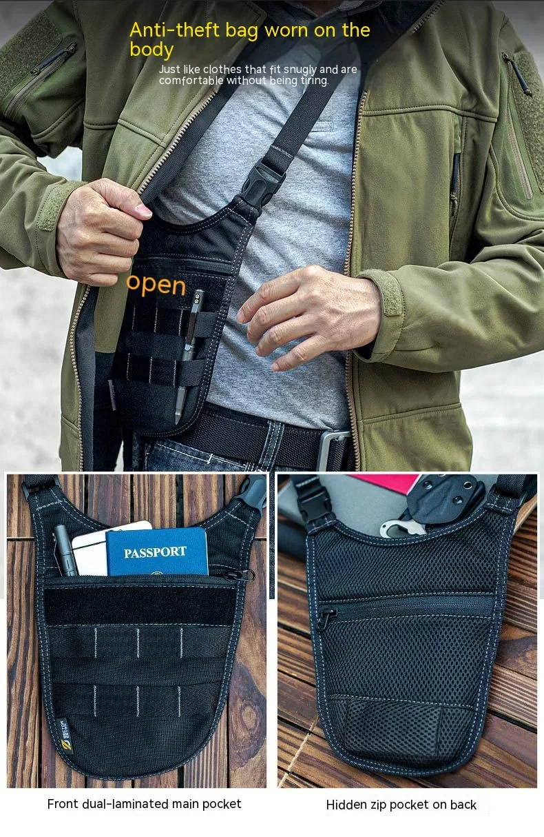 Title 13, Bolsa Mensageiro Invisível Sob o Braço Anti-fur...