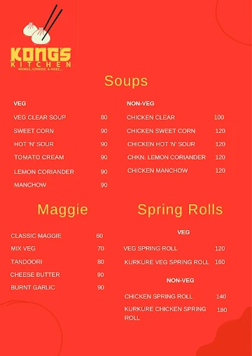 Kong's Kitchen menu 