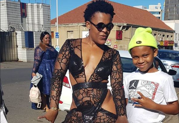 Zodwa is her son's plus one to his Grade 7 school farewell.