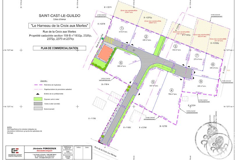  Vente Terrain à bâtir - 764m² à Saint-Cast-le-Guildo (22380) 