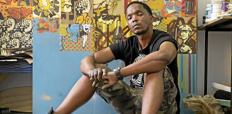 Khaya Witbooi nvented a genre, "pap art", to define his approach as a self-taught artist from a part of society with a fairly basic diet