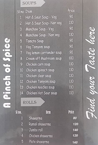 A Pinch Of Spice menu 4