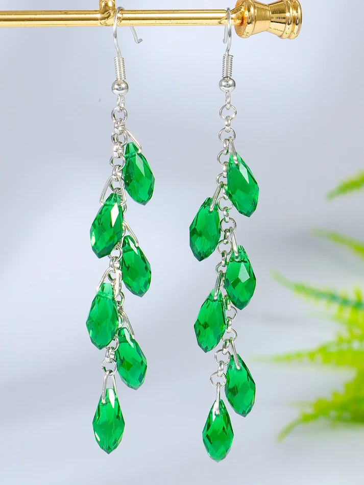 Boucles d'oreilles longues à franges goutte d'eau pour femmes, style coréen tendance, super féériques, crochets d'oreilles
