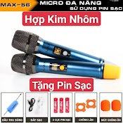 Micro Không Dây Karaoke Max 36 & Max 56, Pin Sạc, Mẫu Mới 2021, Màn Hình Led, Chống Hú Tốt, Hát Nhẹ, Sóng Mạnh