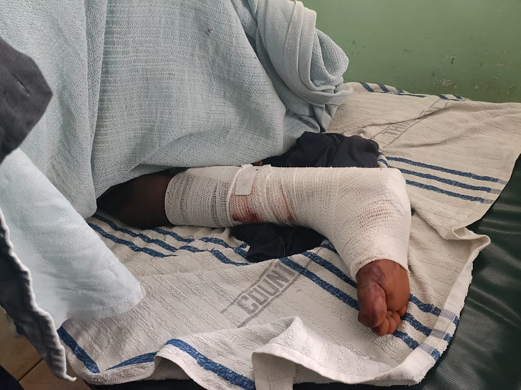 One of the teenagers at Thika level Five Hospital following an accident in Murang'a on July 17, 2023.