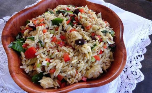 Orzo and Spinach Salad