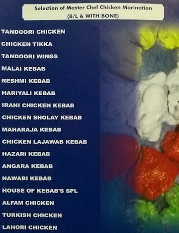 House Of Kebabs menu 
