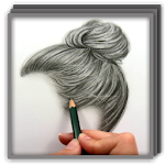 Cover Image of ดาวน์โหลด Drawing Realistic Hair 1.1 APK