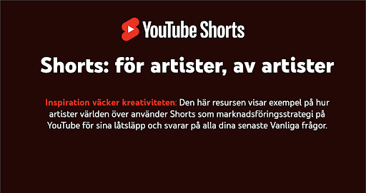 Shorts: Inspirationsguide och vanliga frågor för artister, av artister