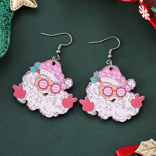 Title 2, Funny Santa Claus Earrings Christmas Pendant Ea...