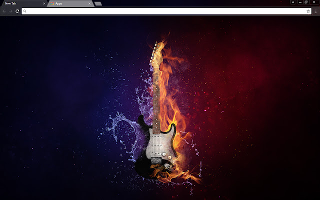 Flaming Guitar chrome extension