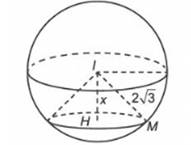 <p> . Trong không gian với hệ tọa độ <em>Oxyz,</em> cho mặt cầucó phương trình ({left( {x - 1} right)^2} + {left( {y + 2} right)^2} + {left( {z - 3} right)^2} = 12) và mặt phẳng (left( P right):2x + 2y - z - 3 = 0). Viết phương trình mặt phẳng song song vớivà cắttheo thiết diện là đường trònsao cho khối nóncó đỉnh là tâm <em>I</em> của mặt cầuvà đáy là đường tròncó thể tích lớn nhất.</p> 1